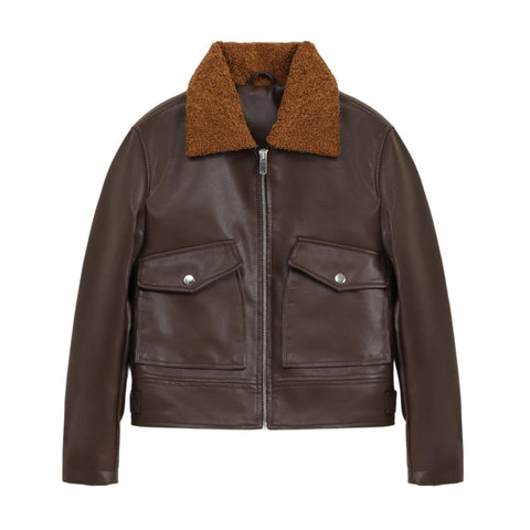 Men's Classic Faux Leather Jacket