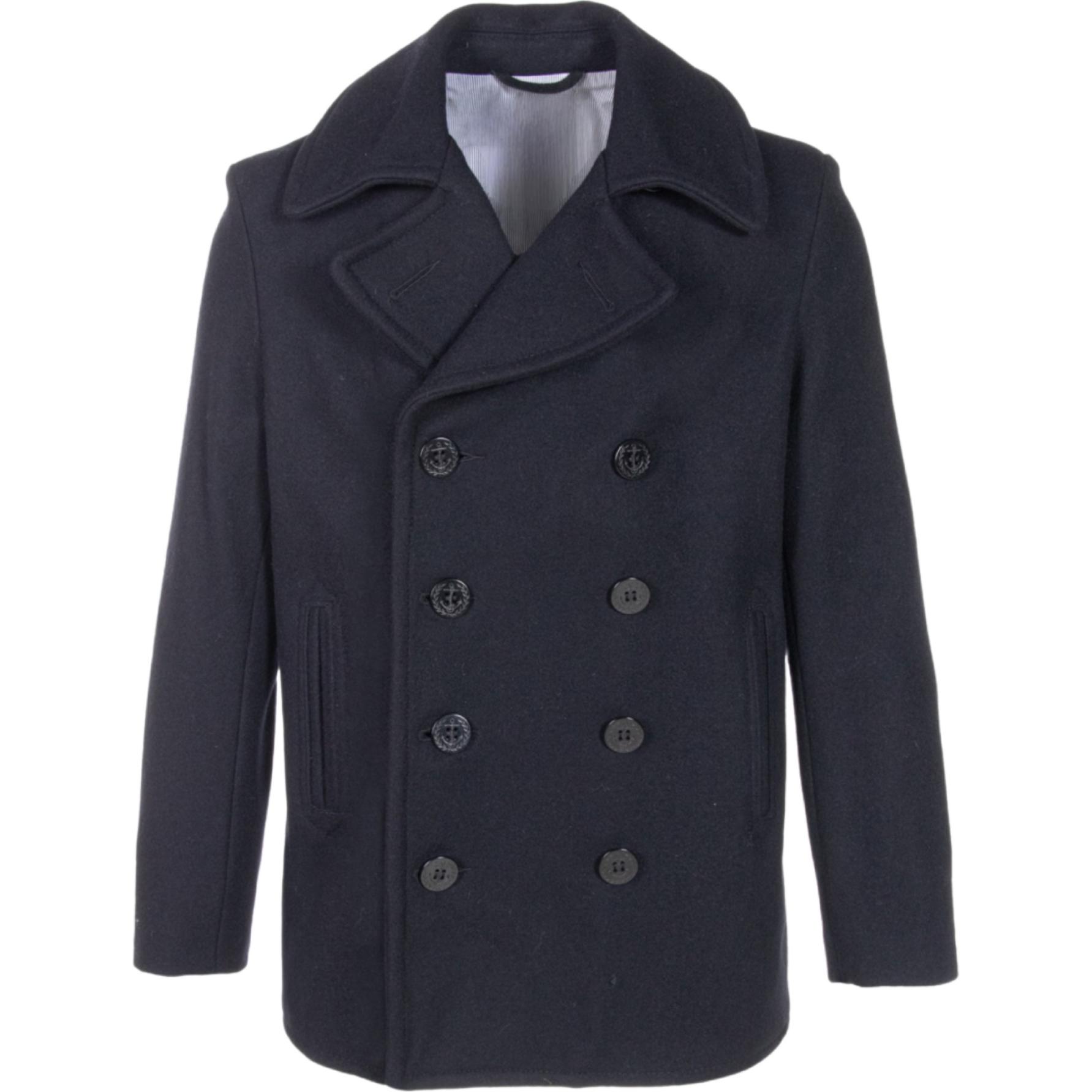 Men Navy Wool Peacoat | Navy Wool Peacoat | clofitters