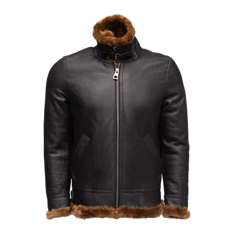 Men's Ginger Brown B3 Shearling Flight Jacket