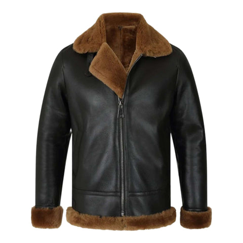 Men's Ginger Brown B3 Shearling Flight Jacket